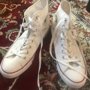 White Converse Unisex (Women Sz 12, Men Sz 10)